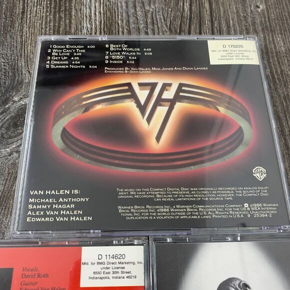 Van Halen Lot of 3 CDs 5150 OU812 For Unlawful Self Titled S/T Rock Music - Picture 3 of 5